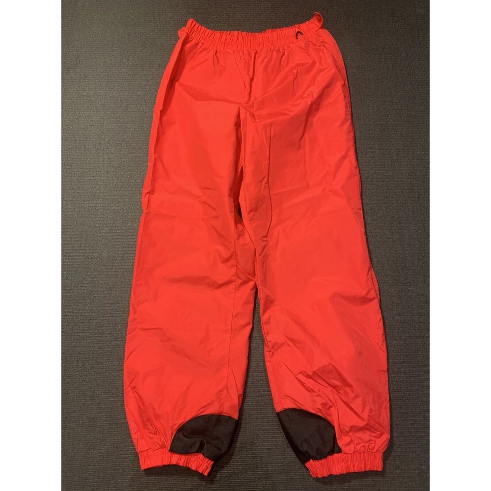 Columbia Rain Snow Ski Pants Mens Large Bright Red Black Snowboard Nylon Vintage